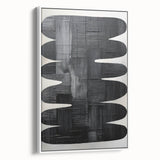 Contemporary Dining Art Pieces - Black & White Textured Abstract
