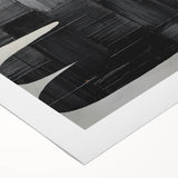 Contemporary Dining Art Pieces - Black & White Textured Abstract