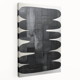 Contemporary Dining Art Pieces - Black & White Textured Abstract