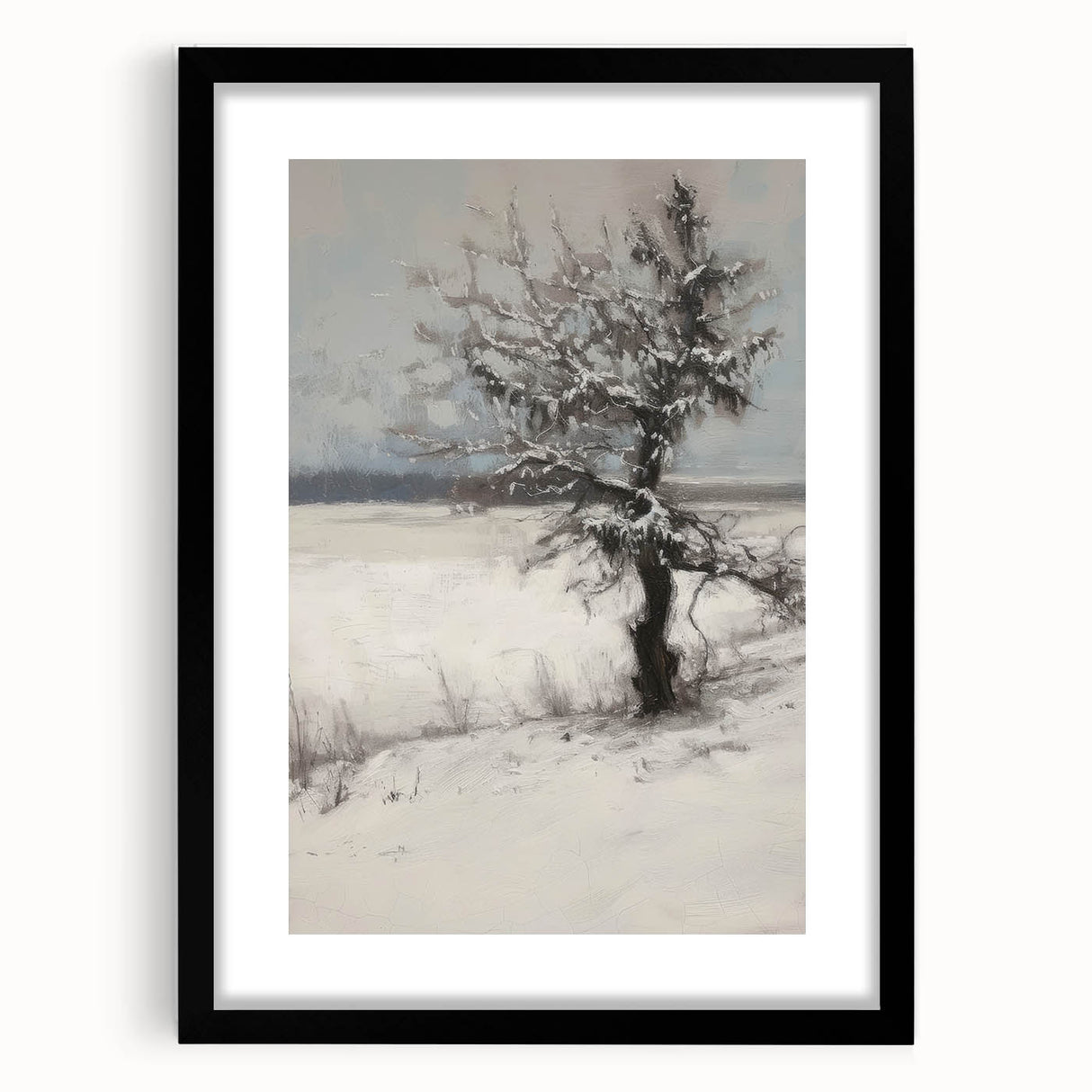 Winter Serenity - Contemporary Living Room Wall Art