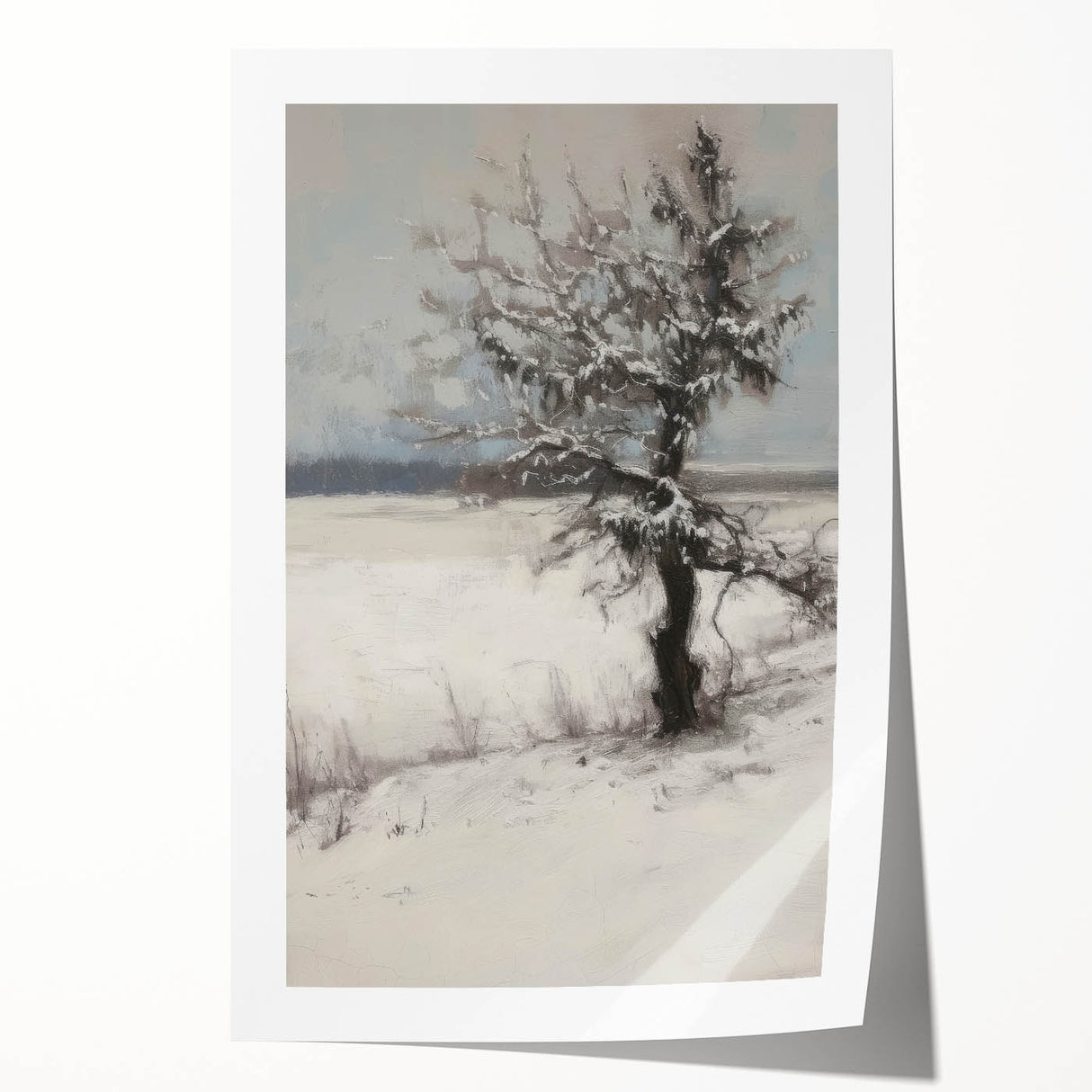 Winter Serenity - Contemporary Living Room Wall Art
