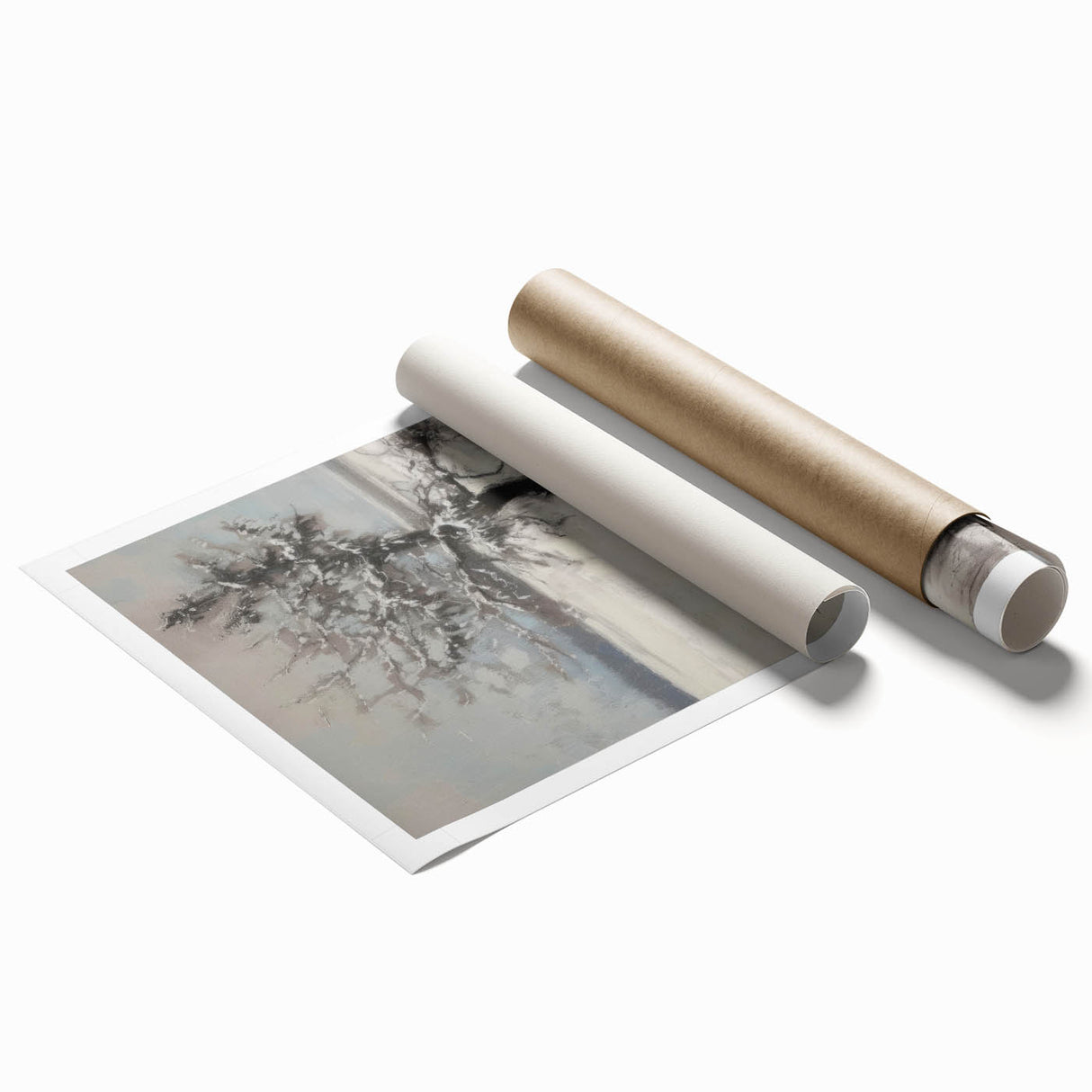 Winter Serenity - Contemporary Living Room Wall Art