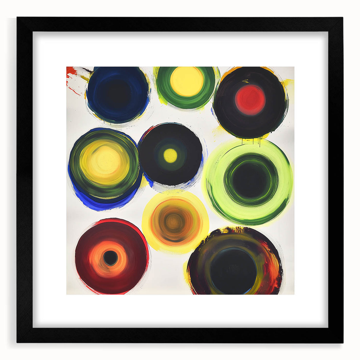 Abstract geometric frame in matte black, showcasing a modern design with sharp angles and smooth edges, ideal for contemporary home decor.