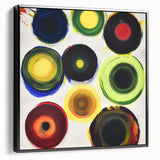 Abstract geometric framed canvas art in black, showcasing intricate shapes and patterns, ideal for modern home decor. Side view highlighting the frame's sleek design and texture, perfect for adding elegance to any room.