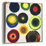 Abstract geometric framed canvas art in silver, showcasing intricate patterns and shapes, ideal for modern home decor and artistic spaces. The piece adds sophistication and elegance to any interior setting.