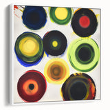 Framed abstract geometric canvas art in white, showcasing a modern design with sharp lines and angles, perfect for contemporary home decor.