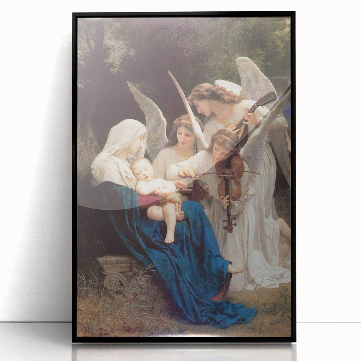Neoclassical Religious Art Print - The Virgin with Angels by Bouguereau
