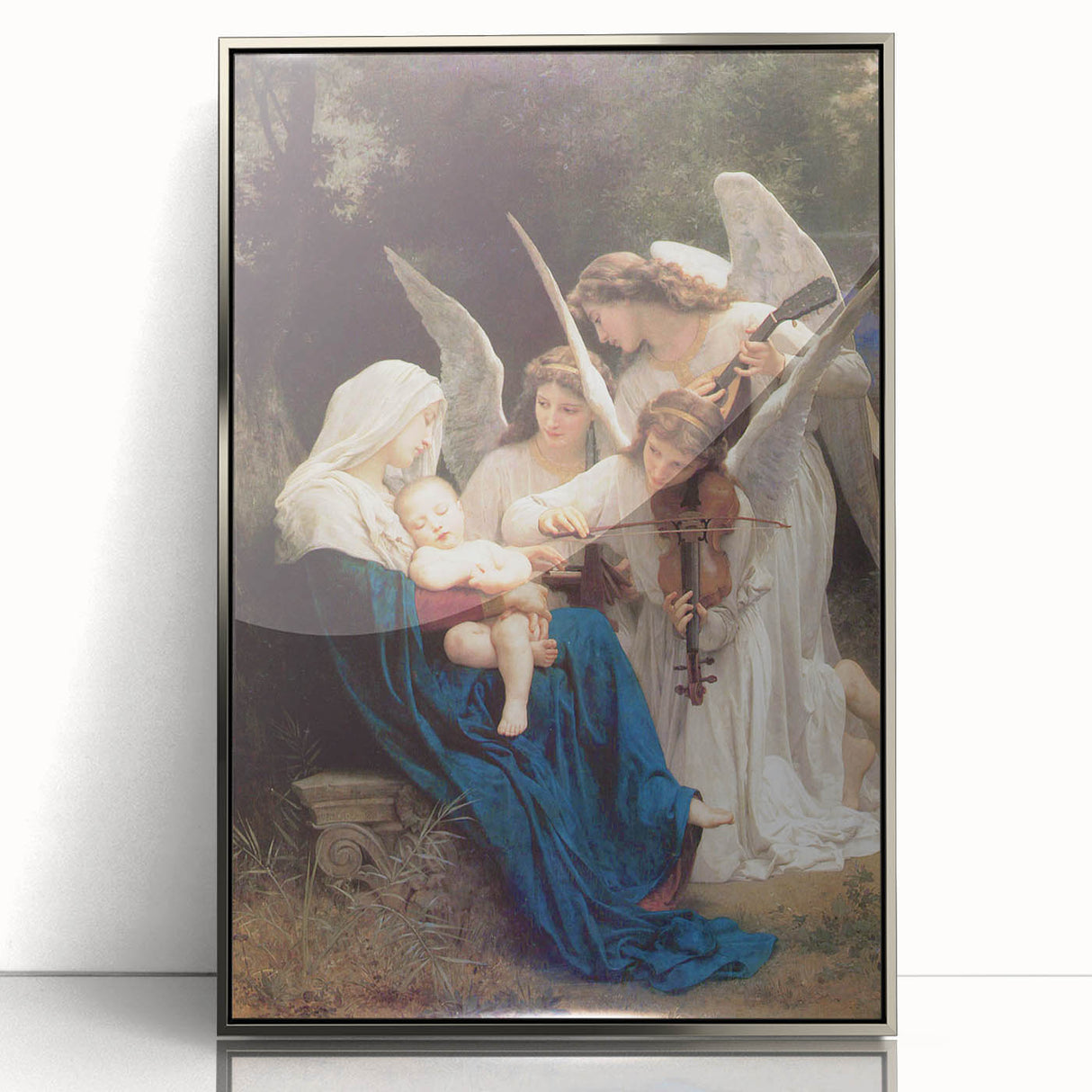 Neoclassical Religious Art Print - The Virgin with Angels by Bouguereau