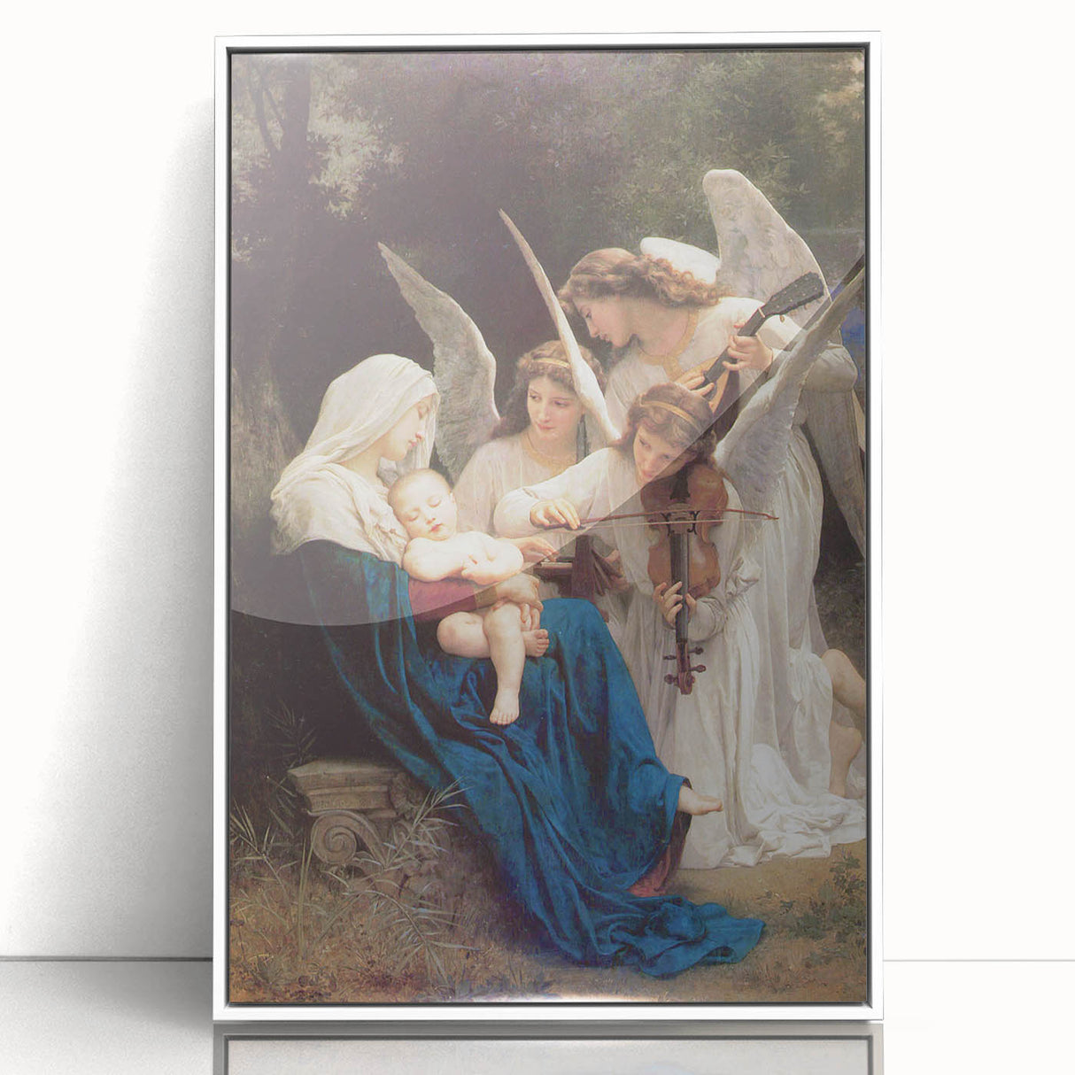 Neoclassical Religious Art Print - The Virgin with Angels by Bouguereau