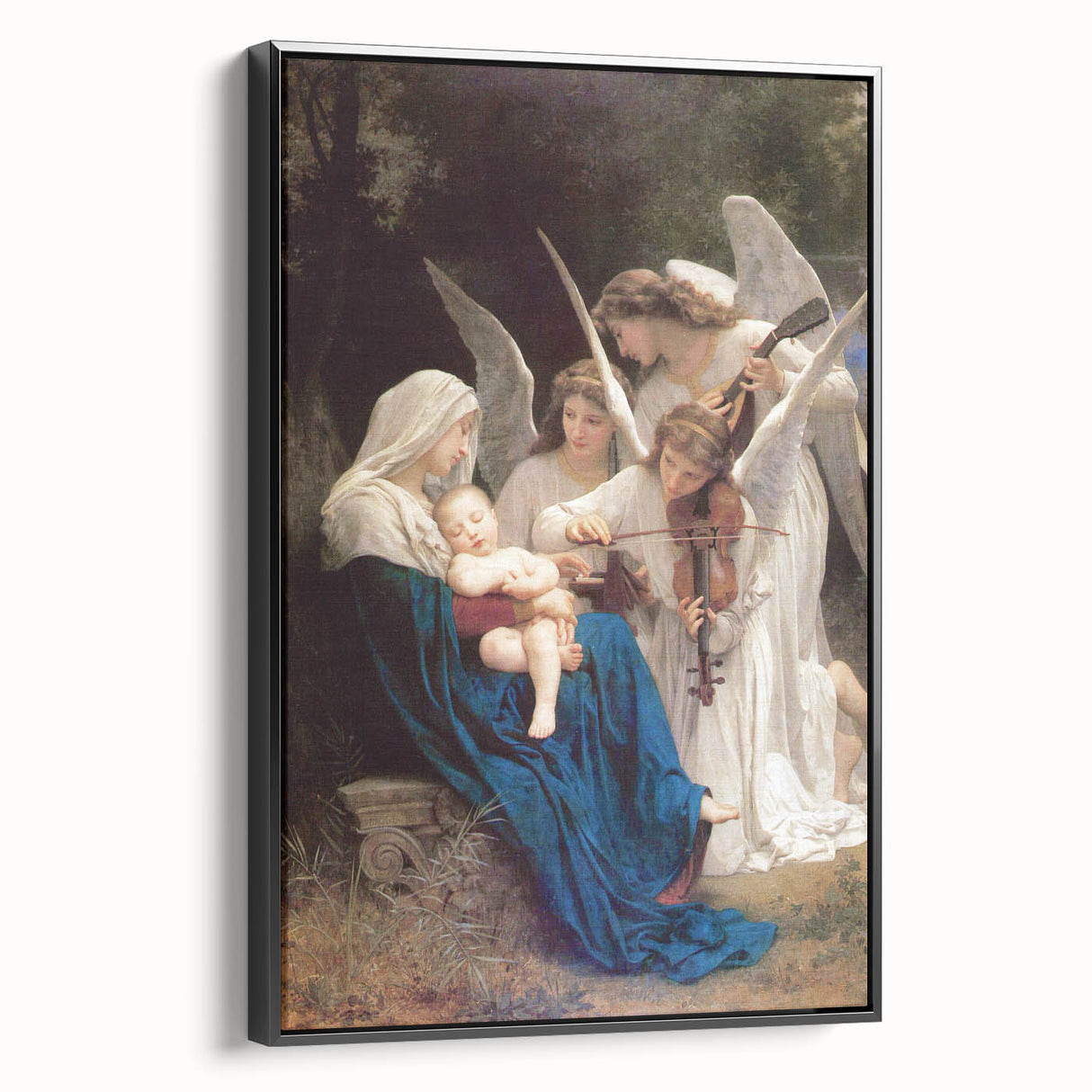 Neoclassical Religious Art Print - The Virgin with Angels by Bouguereau