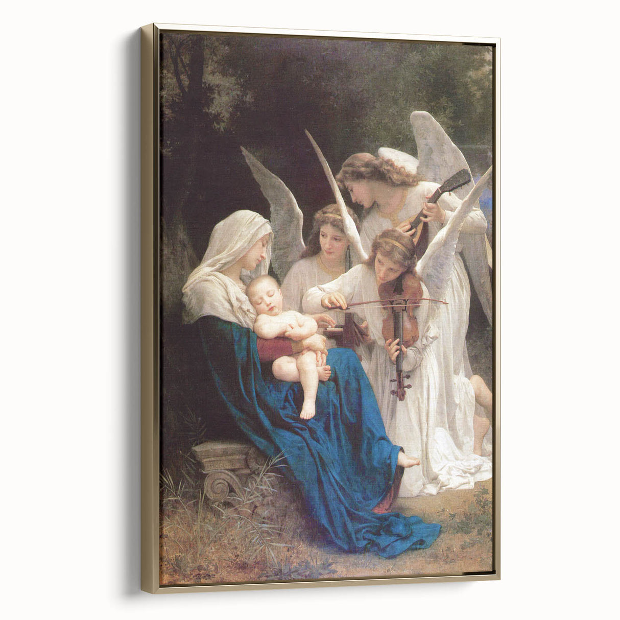 Neoclassical Religious Art Print - The Virgin with Angels by Bouguereau
