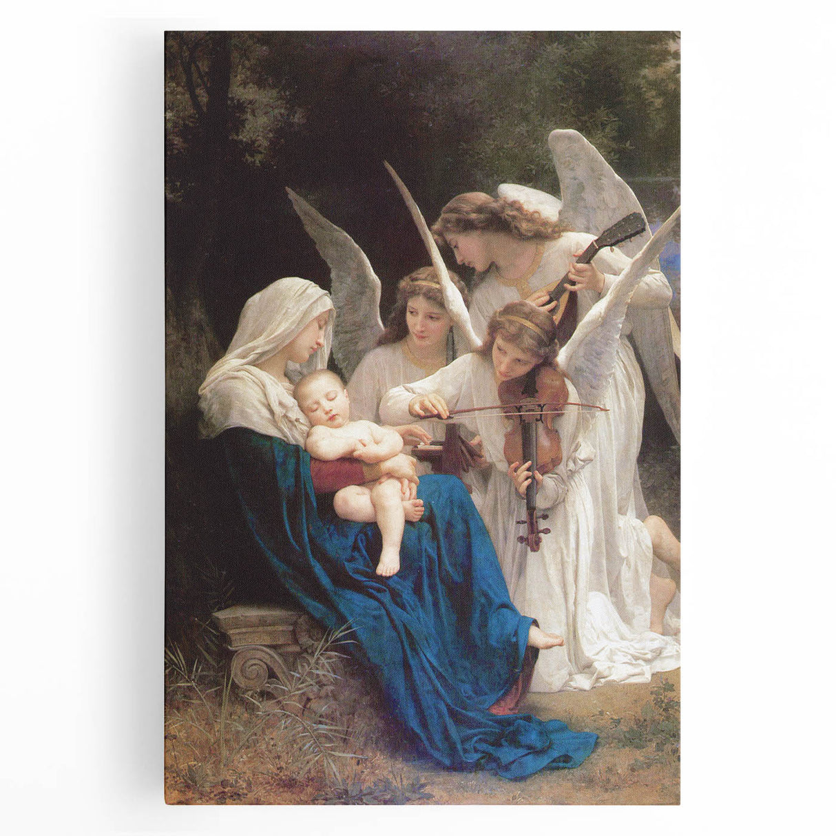 Neoclassical Religious Art Print - The Virgin with Angels by Bouguereau