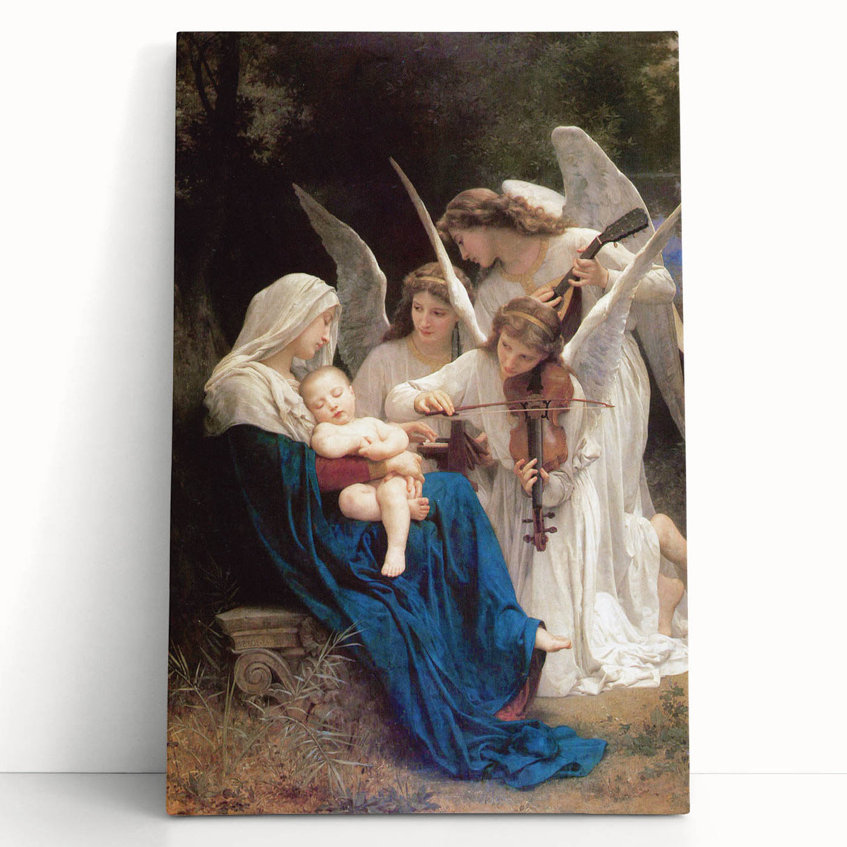 Neoclassical Religious Art Print - The Virgin with Angels by Bouguereau