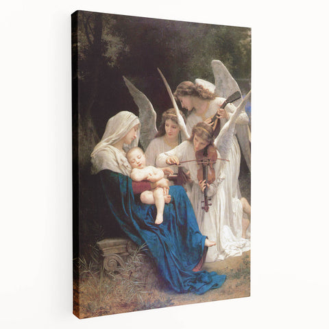Neoclassical Religious Art Print - The Virgin with Angels by Bouguereau