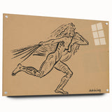 Expressionist Art: Female Figure (Wind) by Weisz-Kubínčan Print