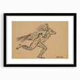 Expressionist Art: Female Figure (Wind) by Weisz-Kubínčan Print