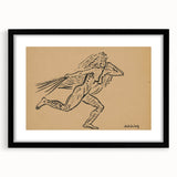 Expressionist Art: Female Figure (Wind) by Weisz-Kubínčan Print
