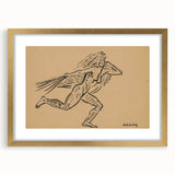 Expressionist Art: Female Figure (Wind) by Weisz-Kubínčan Print