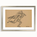 Expressionist Art: Female Figure (Wind) by Weisz-Kubínčan Print