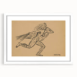 Expressionist Art: Female Figure (Wind) by Weisz-Kubínčan Print