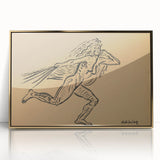 Expressionist Art: Female Figure (Wind) by Weisz-Kubínčan Print