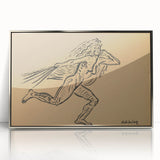 Expressionist Art: Female Figure (Wind) by Weisz-Kubínčan Print