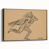 Expressionist Art: Female Figure (Wind) by Weisz-Kubínčan Print