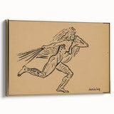 Expressionist Art: Female Figure (Wind) by Weisz-Kubínčan Print