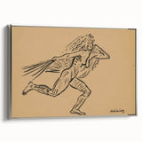 Expressionist Art: Female Figure (Wind) by Weisz-Kubínčan Print