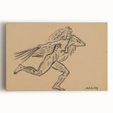 Expressionist Art: Female Figure (Wind) by Weisz-Kubínčan Print