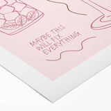 Art deco poster featuring a stylized cocktail glass, in bold black and gold tones on rolled canvas.