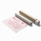 Extra large rolled print featuring a floral art design in muted watercolor tones, ideal for classy bathroom wall art.