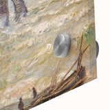 Impressionist Seascape - Monet's Stormy Sea in Étretat, Framed Print