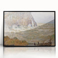 Impressionist Seascape - Monet's Stormy Sea in Étretat, Framed Print