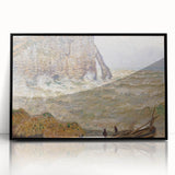 Impressionist Seascape - Monet's Stormy Sea in Étretat, Framed Print