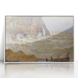 Impressionist Seascape - Monet's Stormy Sea in Étretat, Framed Print