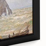Impressionist Seascape - Monet's Stormy Sea in Étretat, Framed Print