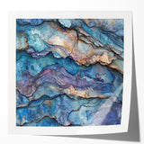 Glossy photo print mockup showcasing a stunning landscape of canyons with vibrant colors and intricate details, perfect for art enthusiasts and home decor inspiration.