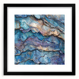 Framed landscape artwork showcasing a stunning canyon scene, featuring a black mat border and sleek black frame, perfect for home decor or office illumination.