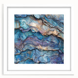 Landscape art print depicting canyons in warm earth tones, framed with a white mat, ideal for enhancing home décor. Perfect for nature enthusiasts and art collectors.