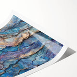 Vibrant landscape canyon print showcasing rich earthy tones and dramatic rock formations, rolled and ready for display in a protective cardboard tube.