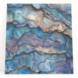 Stretched canvas artwork depicting a vibrant landscape of canyons with rich earth tones and intricate details, ideal for home décor or art collectors.