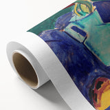 Modern Wall Art with Green Vase and Tulips - Abstract Contemporary Art Print