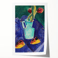 Modern Wall Art with Green Vase and Tulips - Abstract Contemporary Art Print