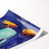 Modern Wall Art with Green Vase and Tulips - Abstract Contemporary Art Print