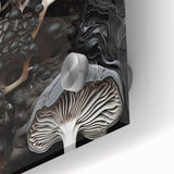 Large abstract wall art in mid-century modernist style, featuring natural close-up elements on acrylic glass.