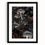 Extra large abstract art print with vibrant, colorful textures on a framed canvas, ideal for living room decor.