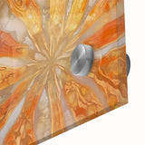 Close-up textured art of nature elements in muted green and brown, acrylic glass print, suitable for bedroom decor.