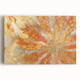 Black and white close-up photo of leaves on a stretched canvas, ideal for kitchen wall art.