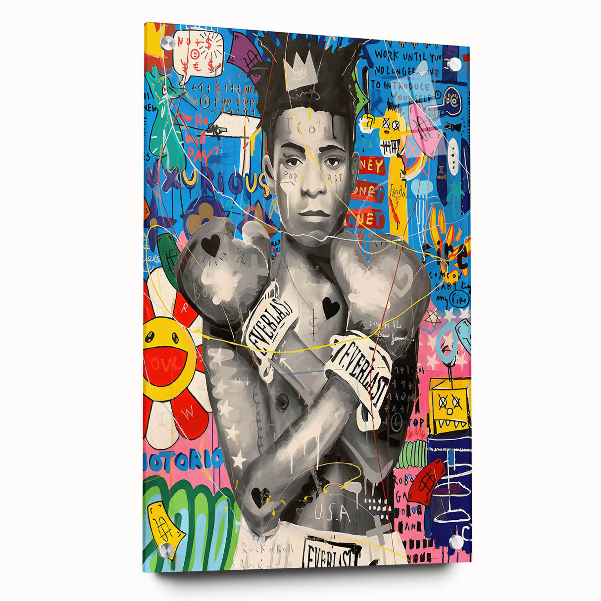 Vibrant Pop Art Wall Art – Colorful Boxing Canvas Print